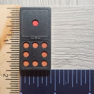 1:8 Vintage Whitman Replacement Domino Large Black Plastic Color Dots Dominoes